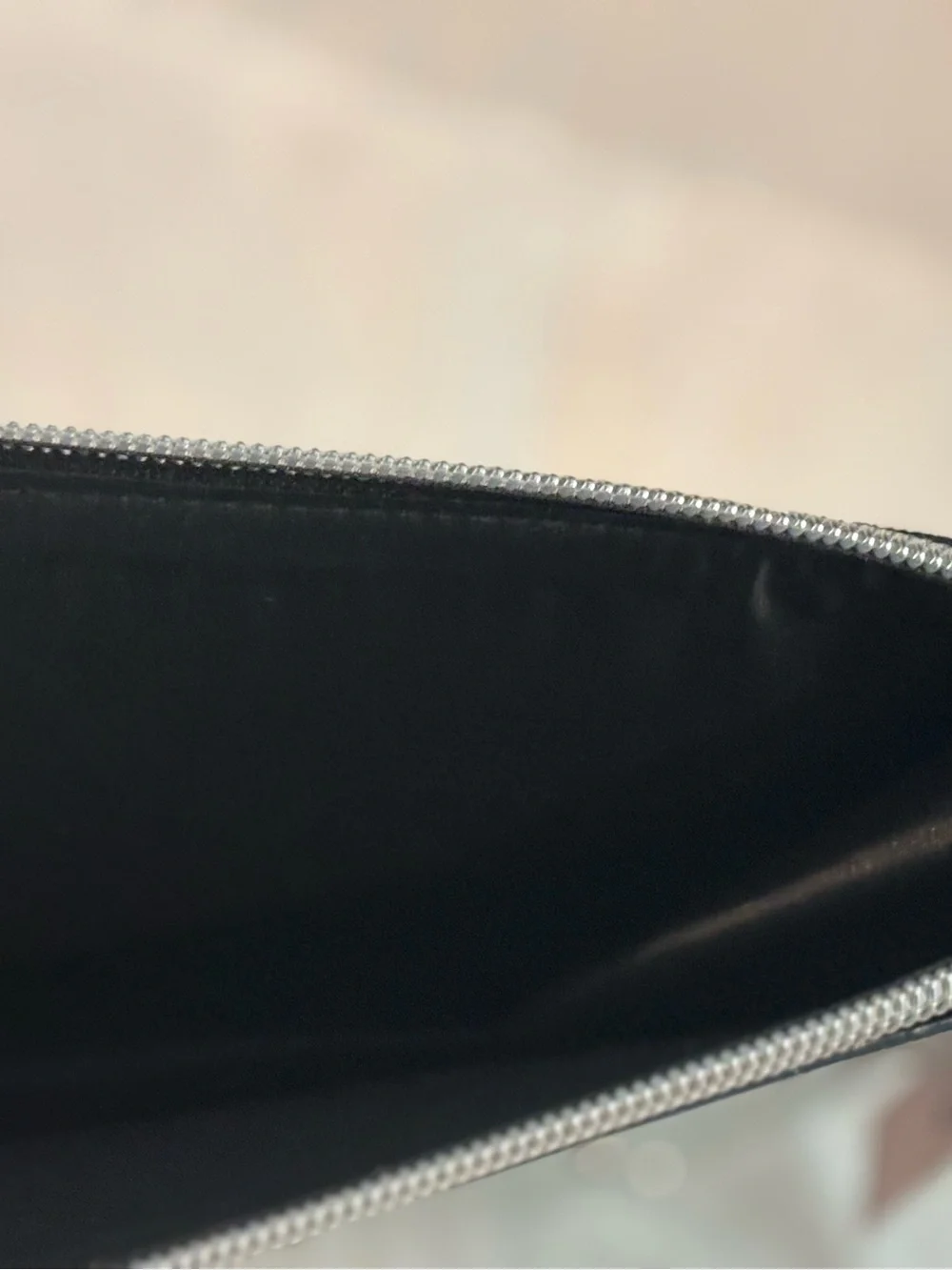 Victoria's Secret Silver Glitter Cosmetic Clutch